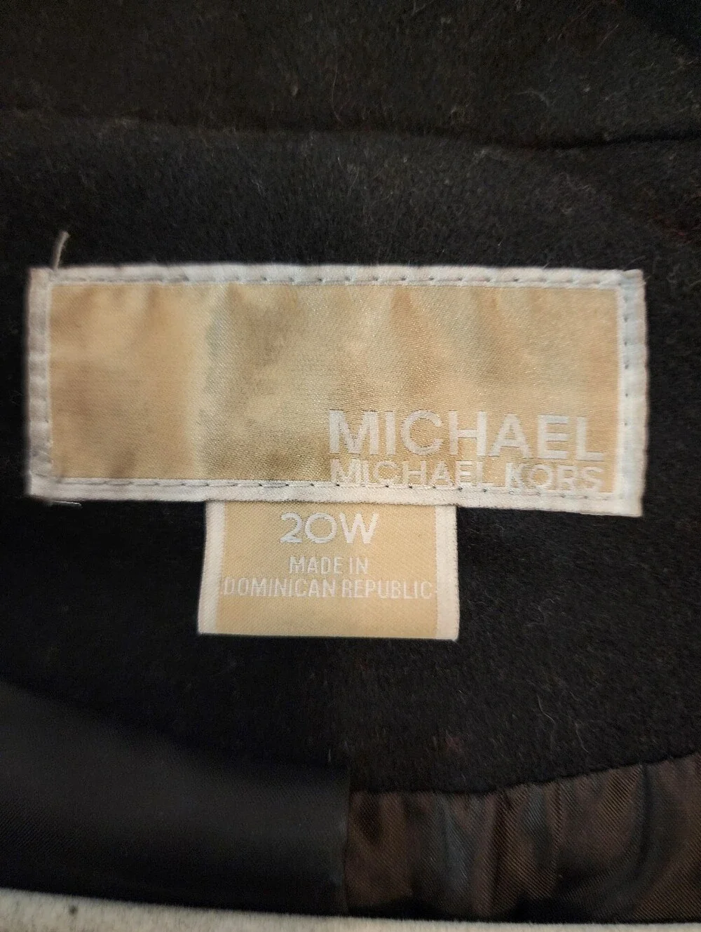 Michael Kors Black Zip-Front Wool Blend Peacoat Gold Hardware 20W ExcCond Warm
